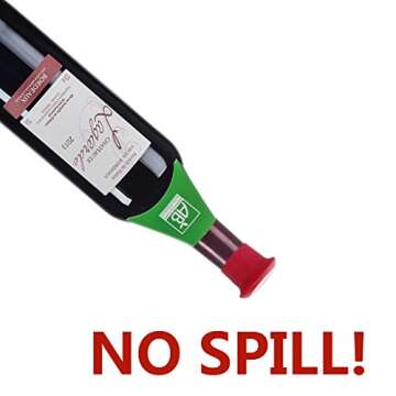 Silicone Wine Stopper, Silicone Reusable Wine Bottle Stopper/Beer Sealer Cover, Assorted Colors Silicone Wine Bottle Caps, Wine Accessories Gift Set of 5