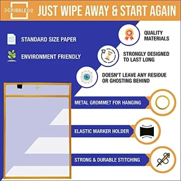 Scribledo Dry Erase Pockets - Durable and Reusable Sleeves