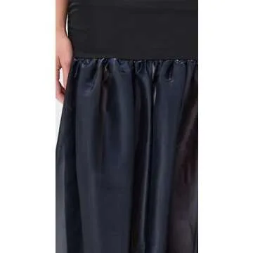 STAUD Women's Liya Dress, Black/Navy, S