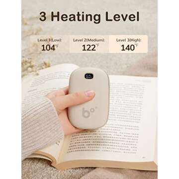 JISULIFE Hand Warmer and Power Bank for Outdoors