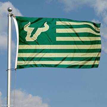 College Flags & Banners Co. South Florida Bulls Stars and Stripes Nation Flag