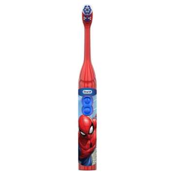 Oral-B Kid's Battery Toothbrush Featuring Marvel's Spiderman, Soft Bristles, for Kids 3+