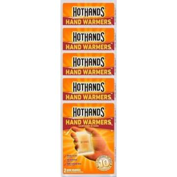 HotHands Hand Warmers, 10 count (5 pack with 2 warmers per pack)