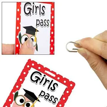 Hall Passes Lanyards Set of 6 School Classroom Owl Decor Library Office Nurse Boy Girl