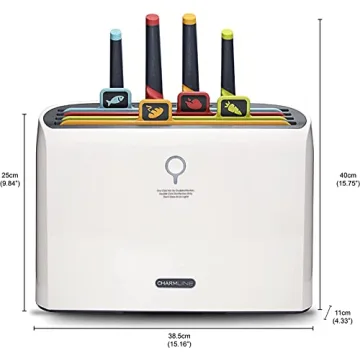Charmline Smart Cutting Board Knife Set For Safe Cooking
