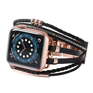 WONMILLE Stylish Posh Leather Apple Watch Band for Women