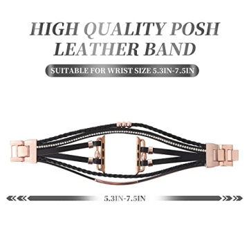 WONMILLE Stylish Posh Leather Apple Watch Band for Women