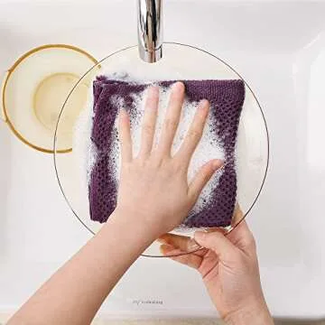 Homaxy Cotton Waffle Weave Kitchen Dish Cloths 6-Pack