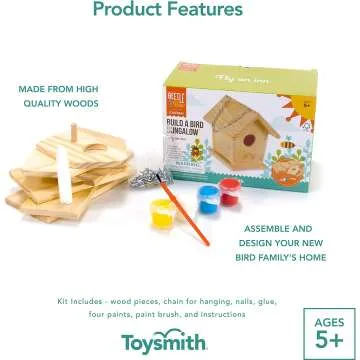 DIY Birdhouse Kit for Kids - Toysmith Beetle & Bee
