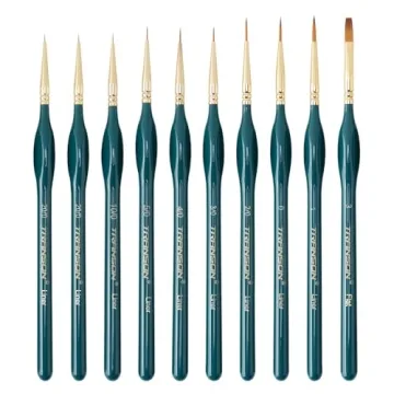 Transon 10pcs Fine Detail Miniature Art Painting Brush Set for Precision and Control