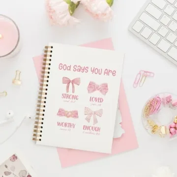 PLKMN Pink Bow Coquette Journal for Bible Study Women