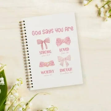 PLKMN Pink Bow Coquette Journal for Bible Study Women