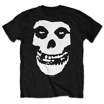 Misfits Men's Classic Fiend Skull (Back Print) Slim Fit T-Shirt Medium Black