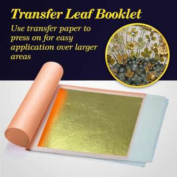 Luxury 23K Gold Leaf Sheets for Art and Craft Projects