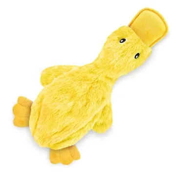 Best Crinkle Dog Toy - Cute No Stuffing Plush Duck for All Breeds!