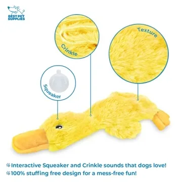 Crinkle Dog Toy - Plush Duck for All Breeds