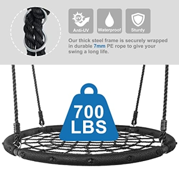 48" Spider Web Swing Set 700lbs Capacity UV Resistant