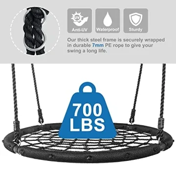 48" Spider Web Swing Set 700lbs Capacity UV Resistant