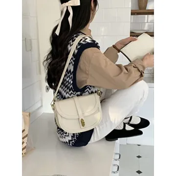 PS PETITE SIMONE Saddle Bag Small Crossbody Bags for Women Trendy Leather Purses for Women