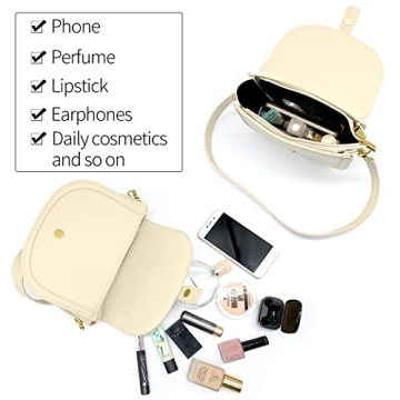 PS PETITE SIMONE Saddle Bag Small Crossbody Bags for Women Trendy Leather Purses for Women