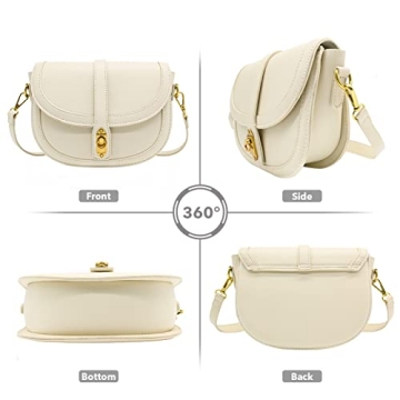 PS PETITE SIMONE Saddle Bag Small Crossbody Bags for Women Trendy Leather Purses for Women
