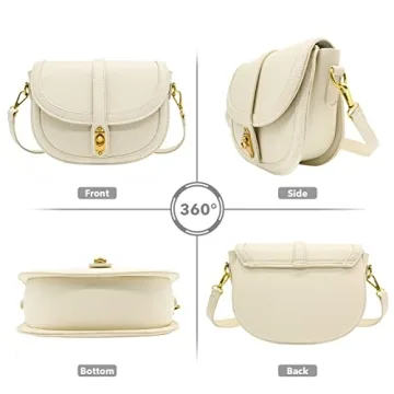 PS PETITE SIMONE Saddle Bag Small Crossbody Bags for Women Trendy Leather Purses for Women