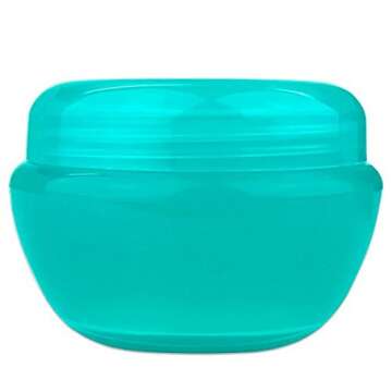 Beauticom 24 Pieces 10G/10ML Teal Container Jars with Inner Liner and Lid for Scrubs, Oils, Salves, Creams, Lotions, Makeup Cosmetics, Nail Accessories, Beauty Aids - BPA Free