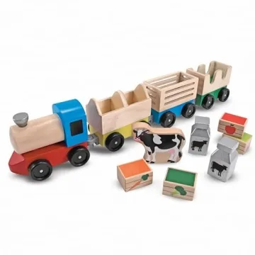 Melissa & Doug Wooden Train Set for Toddlers Fun