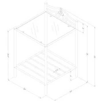 Coaster Home Furnishings Sydney Traditional Wood 1-Shelf Bedroom Nightstand Bedside Table Organizer Unit Brushed Gold 300172