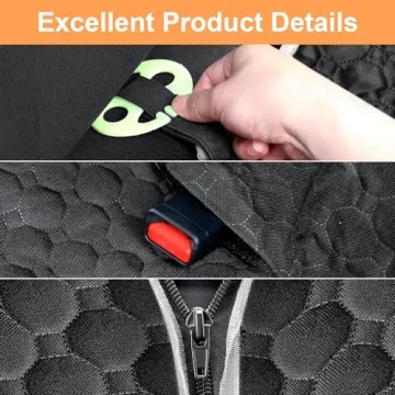 Mancro Waterproof Dog Car Seat Cover with Side Flaps