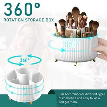 Stylish Diesisa 360° Rotating Makeup Brush Organizer