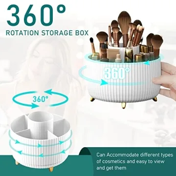 Stylish Diesisa 360° Rotating Makeup Brush Organizer