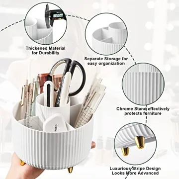 Stylish Diesisa 360° Rotating Makeup Brush Organizer