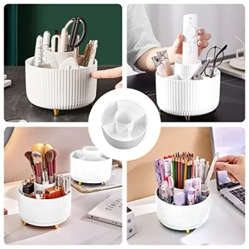 Stylish Diesisa 360° Rotating Makeup Brush Organizer