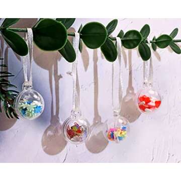 Clear Fillable Ornaments Balls for Christmas and Crafts