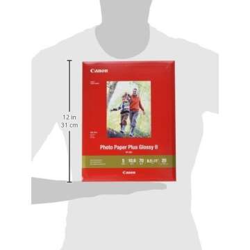 CanonInk 1432C003 Photo Paper Plus Glossy II 8.5" x 11" 20 Sheets