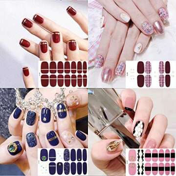 20 Sheets of Self-Adhesive Nail Polish Stickers Set