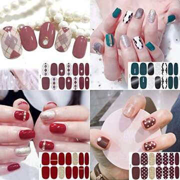 20 Sheets of Self-Adhesive Nail Polish Stickers Set