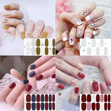 20 Sheets of Self-Adhesive Nail Polish Stickers Set