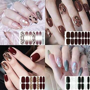 20 Sheets of Self-Adhesive Nail Polish Stickers Set
