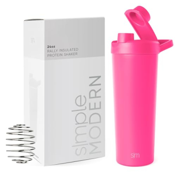 Simple Modern Stainless Steel Shaker Bottle 24oz | Insulated Cup for Protein Shakes