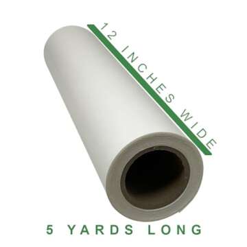 H.B.I. Products Sticky Wash Away - Water Soluble Stabilizer 12” x 5 Yd, for Machine and Hand Embro...