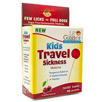 Lil' Giggles Kids Medicated Lollipops - Sweet Gentle Relief for Kids & Non-drowsy - for Car Sickness...