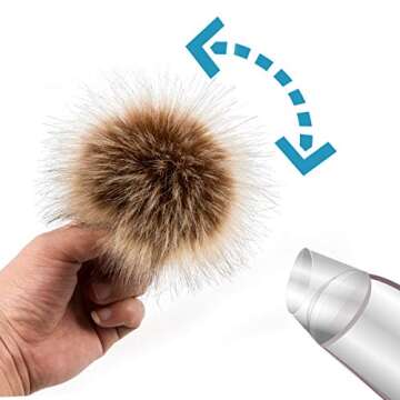 24 Pieces Faux Fur Pom Pom Balls Fur Fluffy Pompom Ball with Elastic Loop for Hats Shoes Scarves Gloves Scarves Bag Key Chain Charms Accessories (12 Pairs) (Mixed Color)