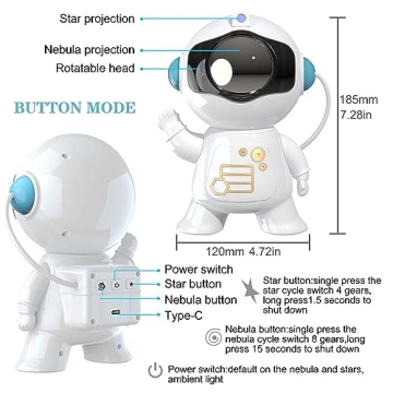 Astronaut Galaxy Star Projector for Relaxing Ambiance