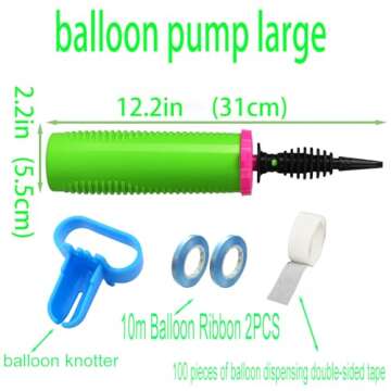 ouyili Balloon Pump Hand Two-Way Dual Action inflate 2Pack and Balloon Tying Tool in One, Handheld A...