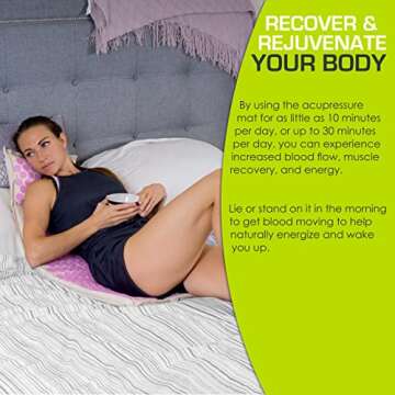 ProsourceFit Ki Acupressure Mat and Pillow Set with 100% Natural Linen for Back/Neck Pain Relief and Muscle Relaxation