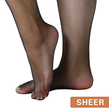 MANZI Plus Size Control Top Ultra-Soft Sheer Tights