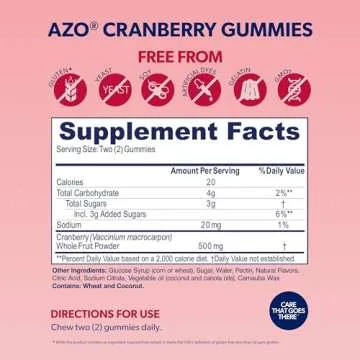 AZO Cranberry Gummies for Urinary Tract Health
