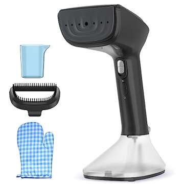 Chrinomee Steamer for Clothes, Handheld Steamer with Wet&Dry Ironing Modes, 20 Sec Fast Heat-up, 300...